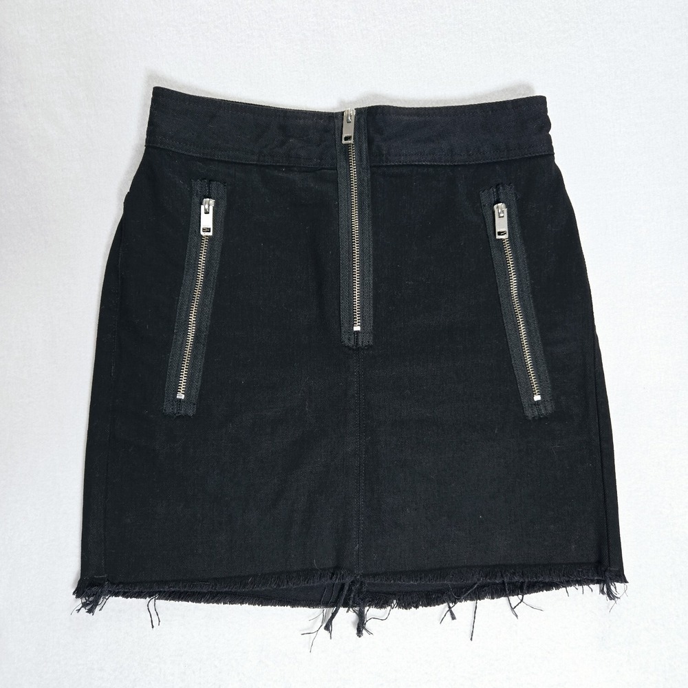 Diesel Denim Skirt Size 26 Vintage Mini Womens Jean Black Short Zip Y2K Cotton